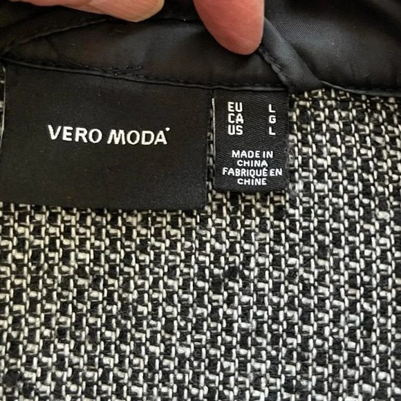 Vero Moda Rosie tweed chore Jacket  boxy workwear cozy oversized - Picture 11 of 15